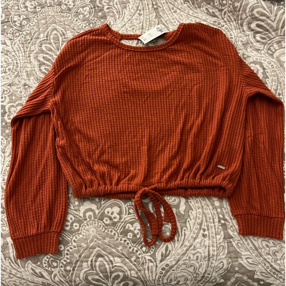 NWT Hollister Waffle Knit Ling Sleeve Top